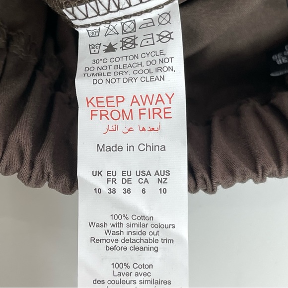 NASTY GAL shorts poplin high waisted casual chocolate NEW brown elastic waist 10 - Picture 5 of 7